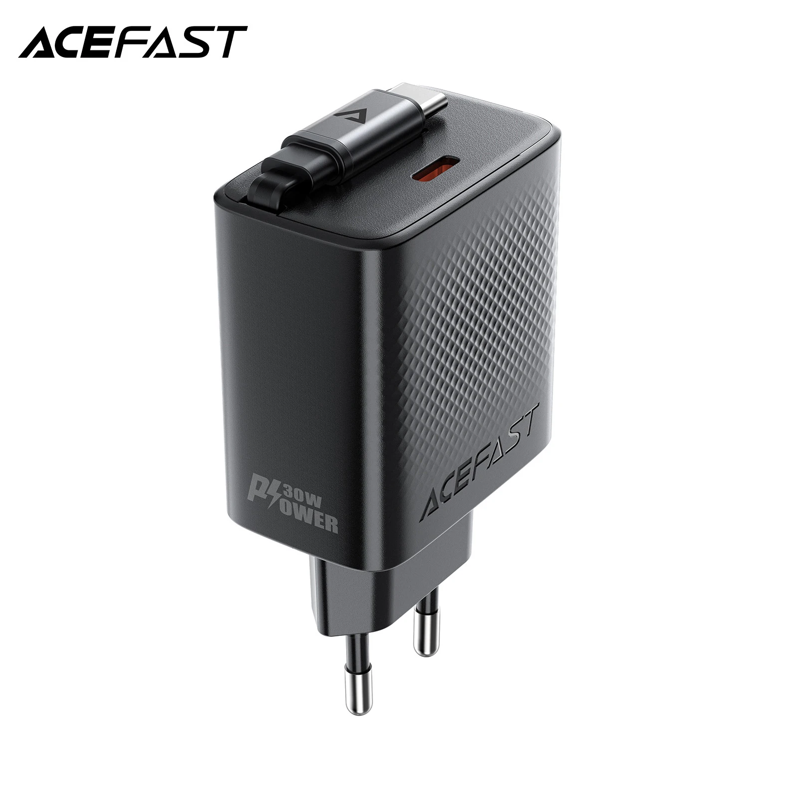 ACEFAST GaN PD30W Phone Fast Charger For iPhone 17/16 Pro Max Wall Travel PD Adapter with Magnetic Retractable Cable For Samsung
