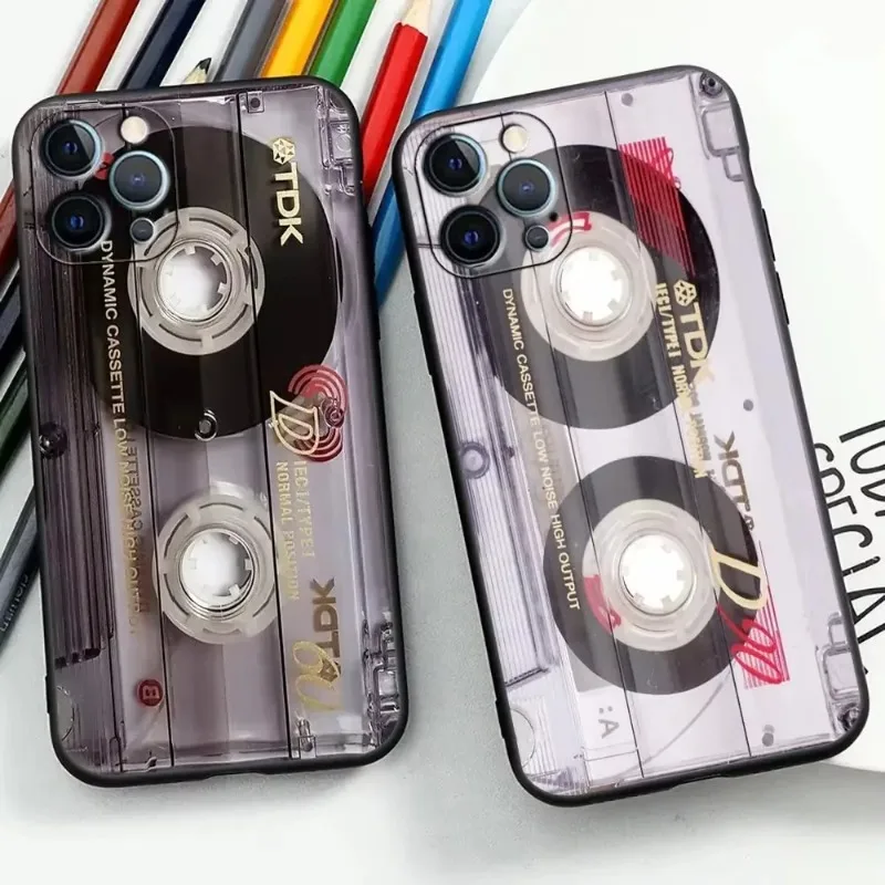 Retro Magnetic Radio Tape Phone Case For iPhone 17 16 15 11 12 14 13 Pro Max Mini X XS XS XR 7 8 Plus SE4 17e Cute Silica Covers