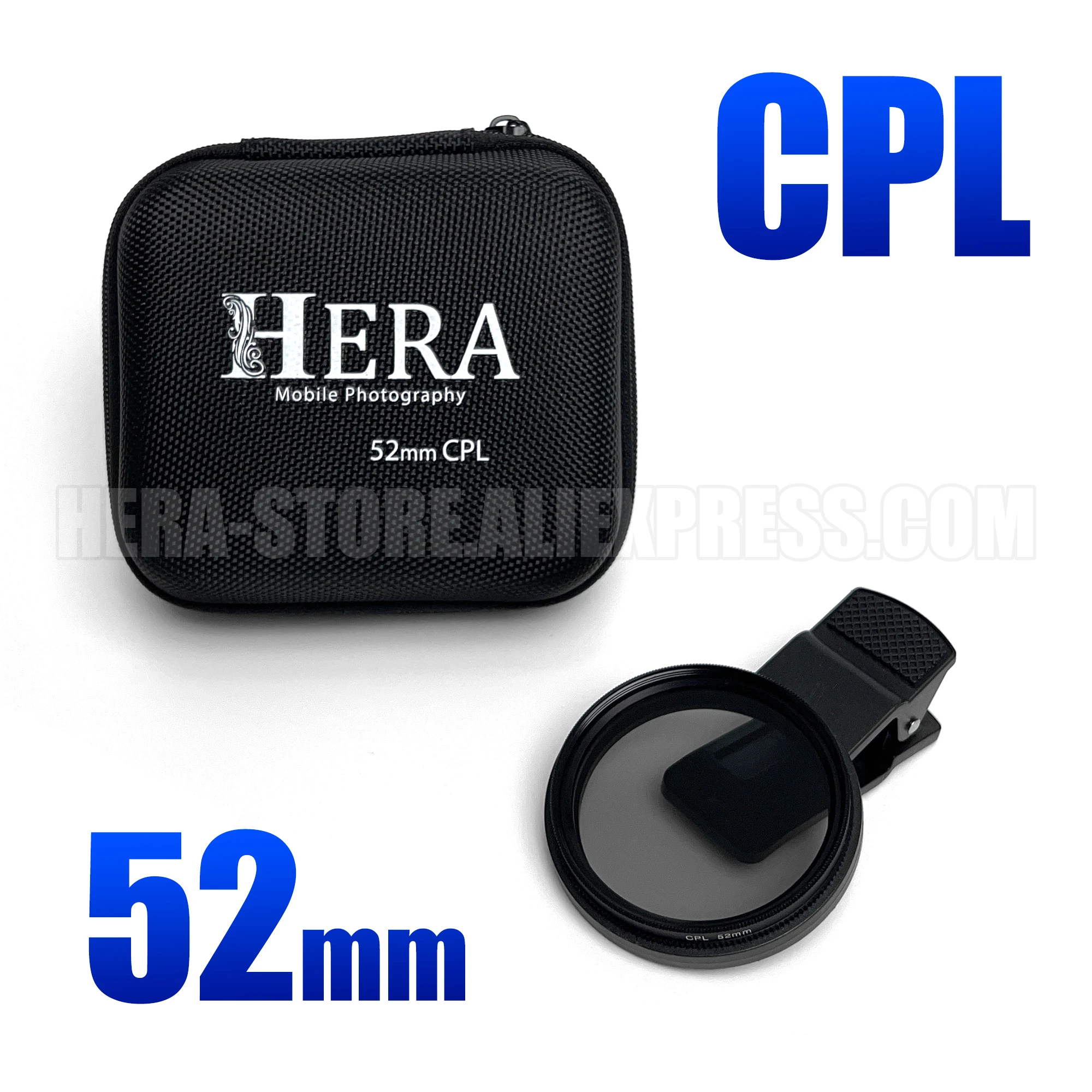 Universal 52mm Portable Polarizer Camera Lens Circular CPL No Reflections Filter Professional for iPhone & Smartphones