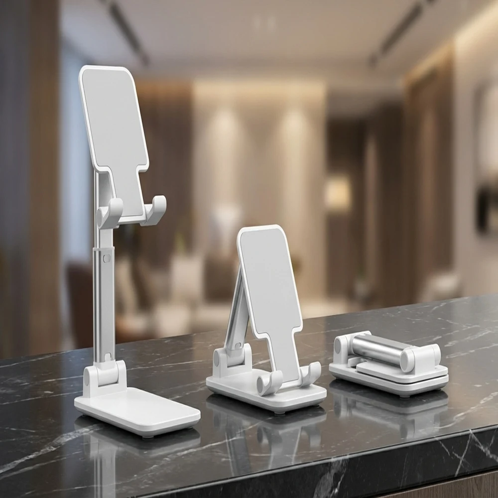Foldable Adjustable Desktop Phone Stand Portable Multi-functional Universal Support with Lifting Function for Live Streaming, Vi