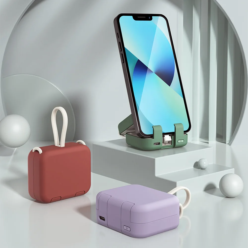 4000mAh Power Bank Portable Charger With Case Holder external Battery Powerbank For iPhone Samsung Huawei Xiaomi Mini power bank