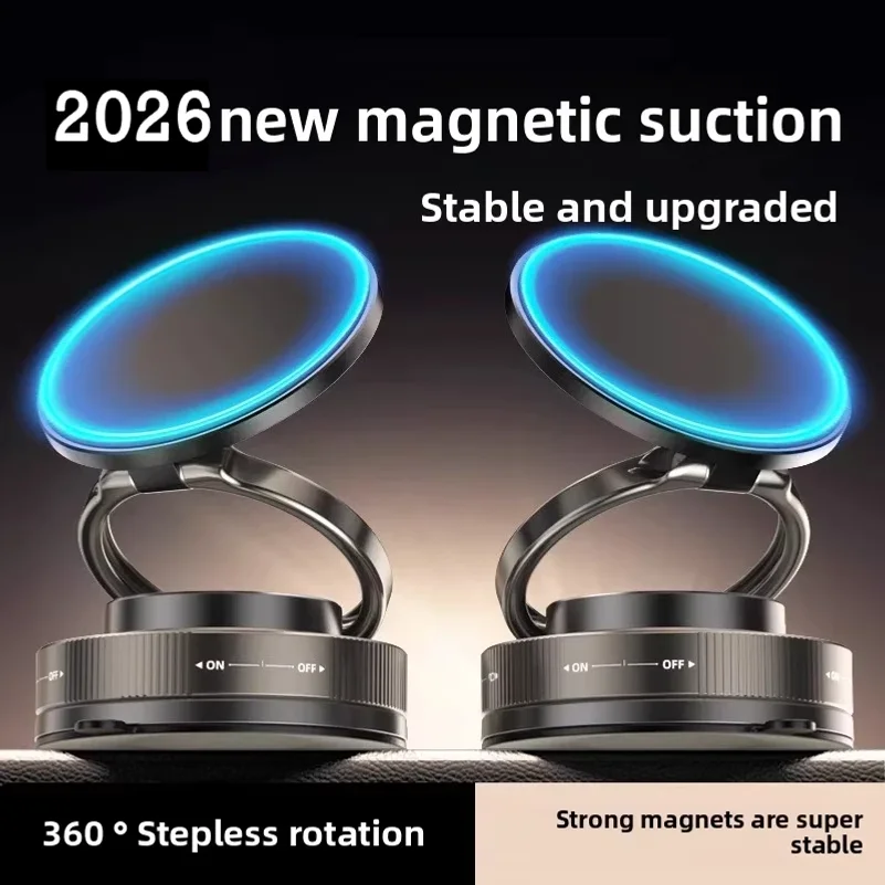 T30 Vacuum Magnetic Phone Holder Stand, for Magsafe Suction Cup Phone MountAdjustable Swivel Lock, for Your Car/Gym/Mirror