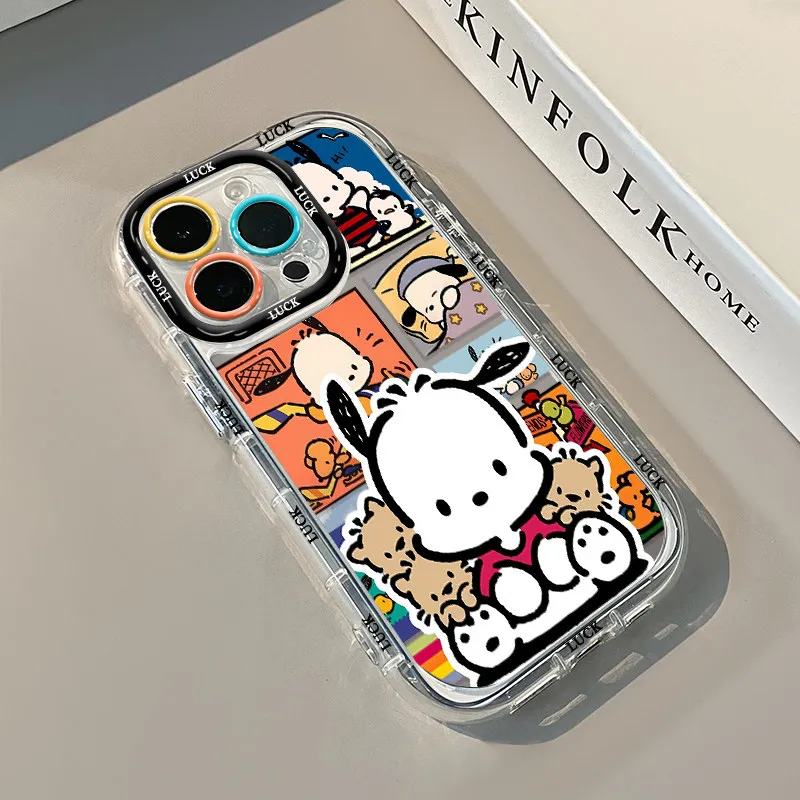Cute Chapa Dog diary Mirror Makeup Phone Case For iPhone 17 16 15 Pro Max 14 13 12 11 XS Max X XR 16 Plus 17 Air TPU Puff Cover