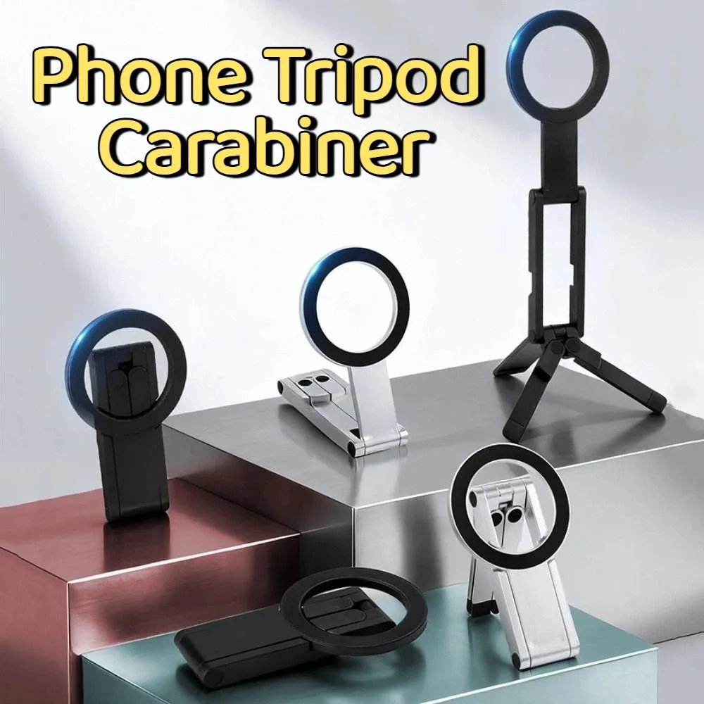 Stable Support Foldable Magnetic Phone Tripod Adjustable ABS Phone Handle Holder Creative Lightweight Desktop Phone Stand Travel