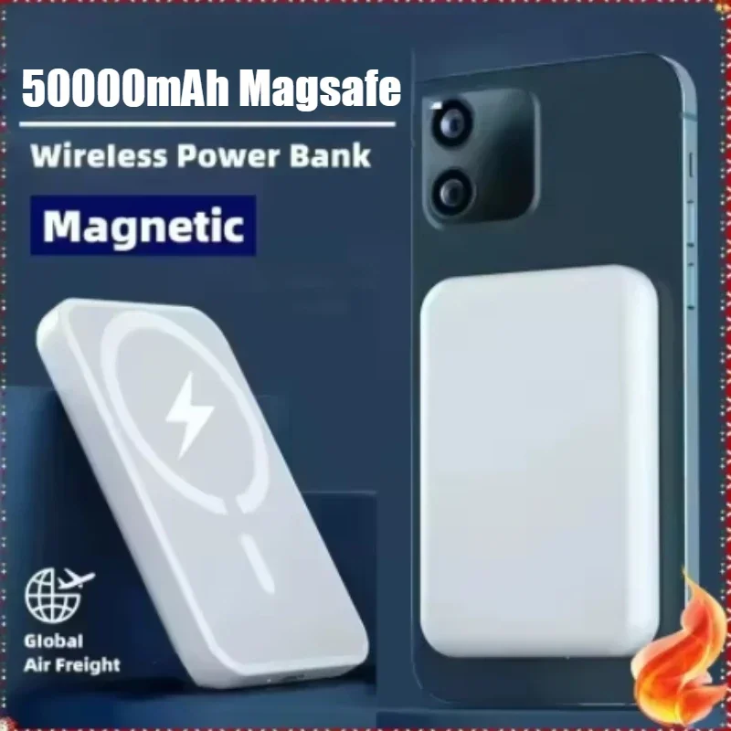 Original 1:1 for Magsafe Magnetic Power Bank Wireless Fast Charging 50000mAh Battery Charger Cases iphone Series Samsung Xiaomi