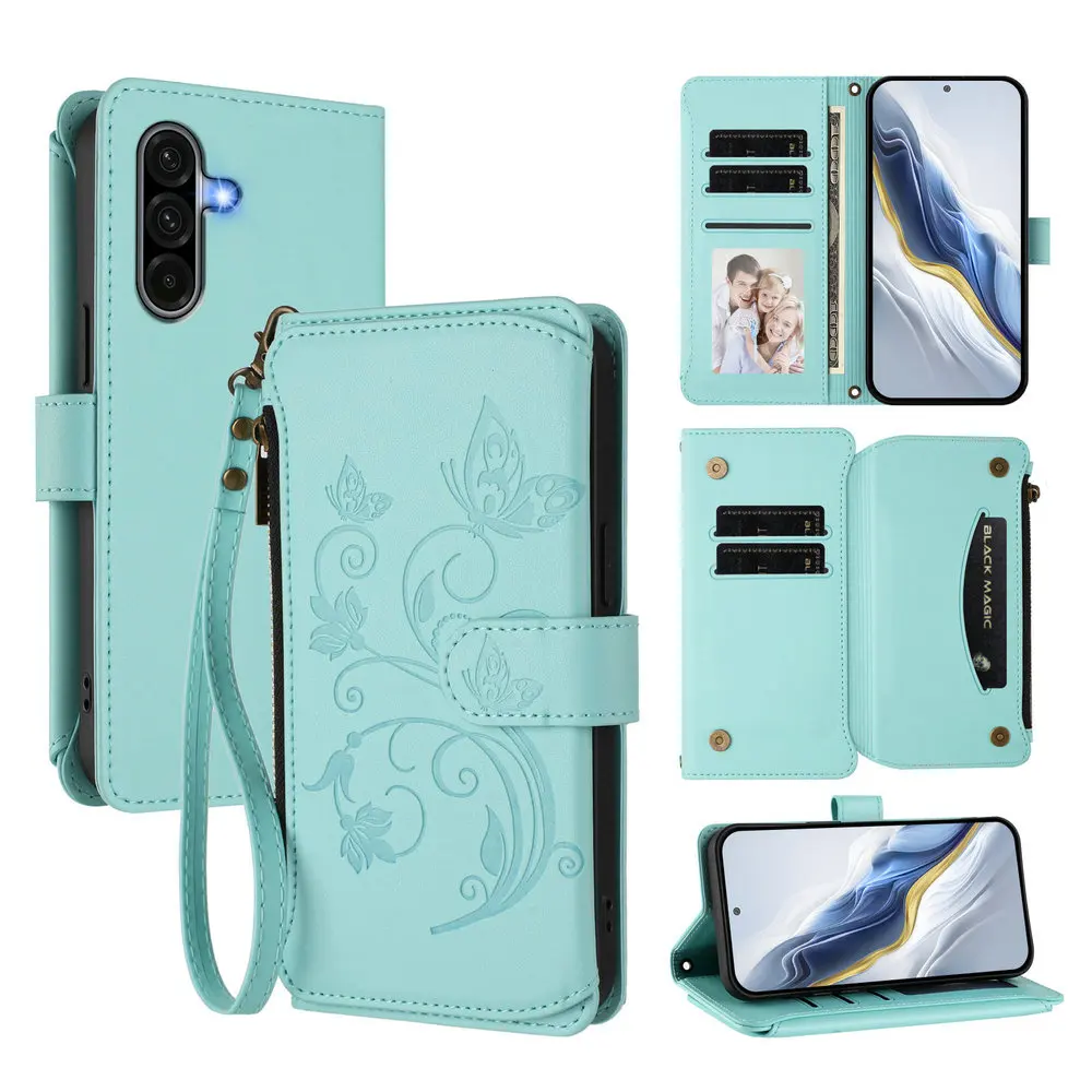 Luxury Case For Samsung Galaxy A57 5G Crossbody Zipper Leather Wallet Funda for Samsung A37 A17 A07 Case A57 A 37 17 07 Cover