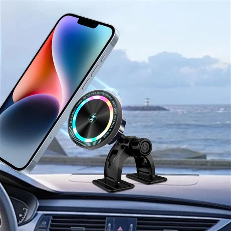 15W Magnetic Car Macsafe Wireless Charger Holder Magsafe Car Mount Charger Dash Wireless Charging For iPhone 17 16 15 Samsung