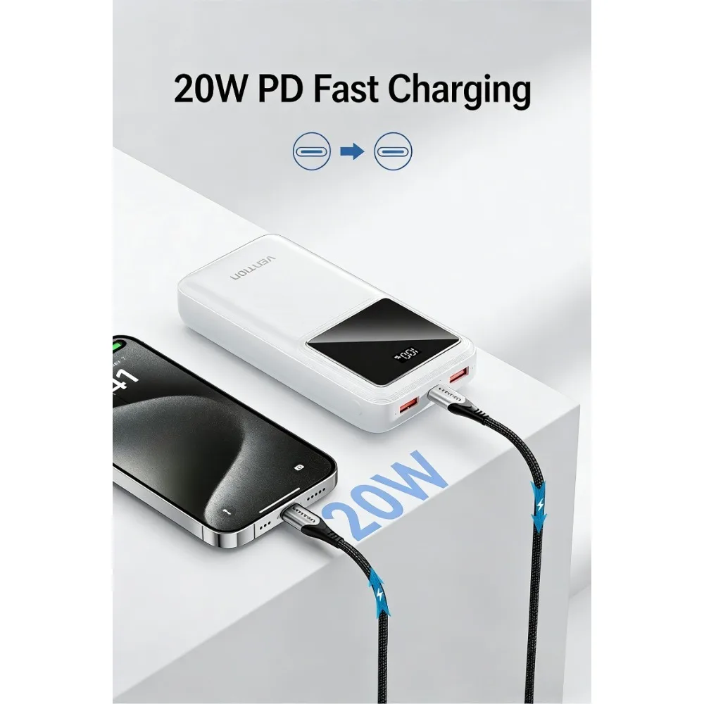 30000mAh 22.5W Power Bank Phone External Battery Powerbank Charger for Xiaomi iPhone Samsung iPad Large capacity
