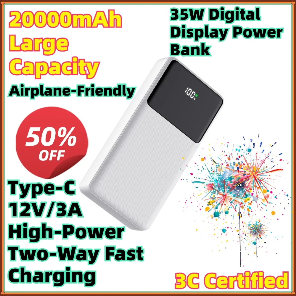 For Xiaomi Poco iPhone Samsung iPad 30000mAh PD 22.5W Fast Charging Phone External Battery Powerbank Charger