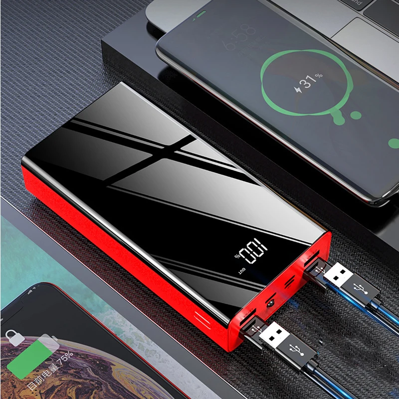 Portable Power Bank for iPhone 15 14 Xiaomi 14 Cell Phone Fast Charge Powerbank Mobile Phone External Battery Charger 40000 mAh