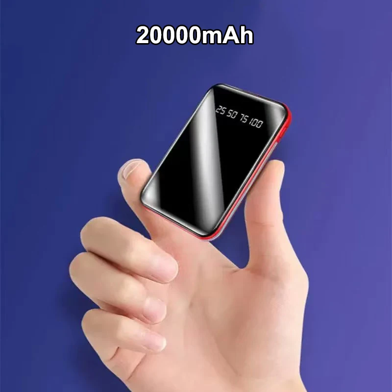 20000mAh Mini Power Bank Portable Charger External Battery Powerbank for iPhone 17 X Samsung Huawei Xiaomi Mobile Phone Chargers
