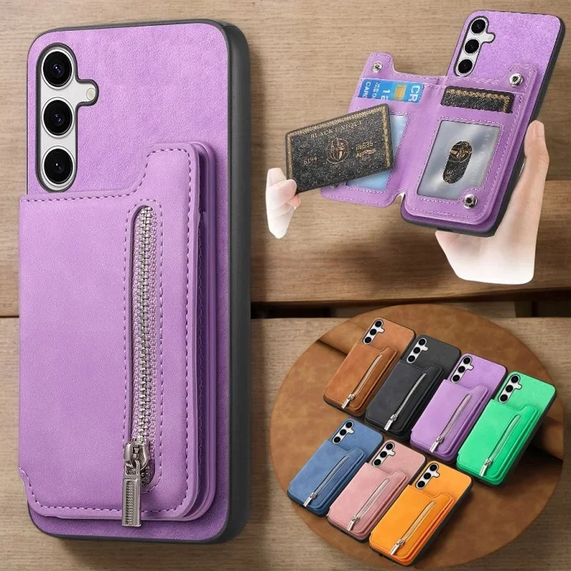 For Samsung Galaxy S25/S24 Ultra/ S23/A06/A05/A14/A16/A24/A25/A35/A55/M15/M34/F54 With Detachable Magnetic Wallet Card Cover
