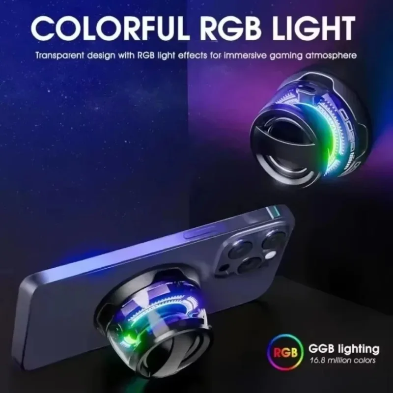 Magnetic RGB Bluetooth Speaker Transparent LED Light For iPhone iPad Laptop Switch Portable Desktop Gaming Atmosphere Home Audio