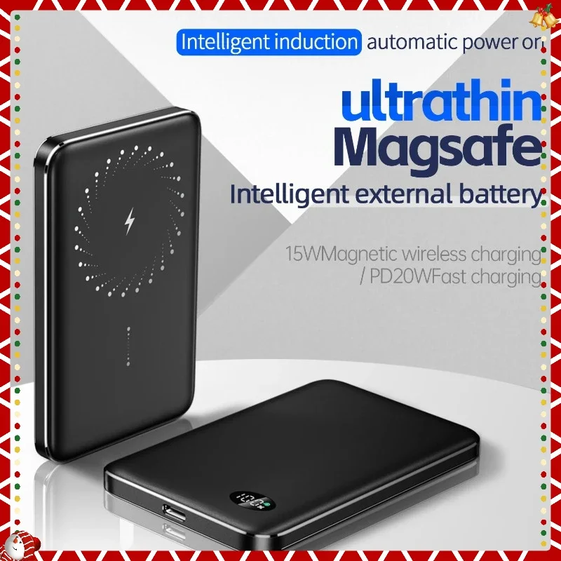 New 20W Back Backup Battery Powerbank Magnetic Power Banks Wireless Phone Charger For iPhone 15 14 13 12Pro Samsung