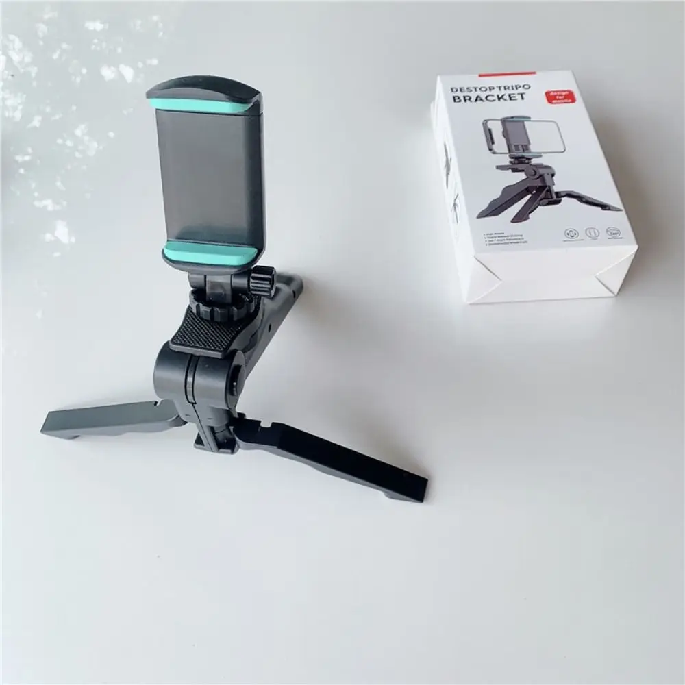 Universal Plastic Mobile Phone Stand Tripod Foldable Portable Table Top Phone Holder Adjustable Phone Rack Video Recording
