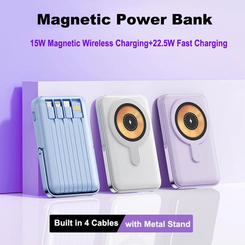 Magnetic Power Bank 20000mAh Portable Wireless Fast Charging External Battery for Magsafe Powerbank For iPhone 17 Samsung Xiaomi