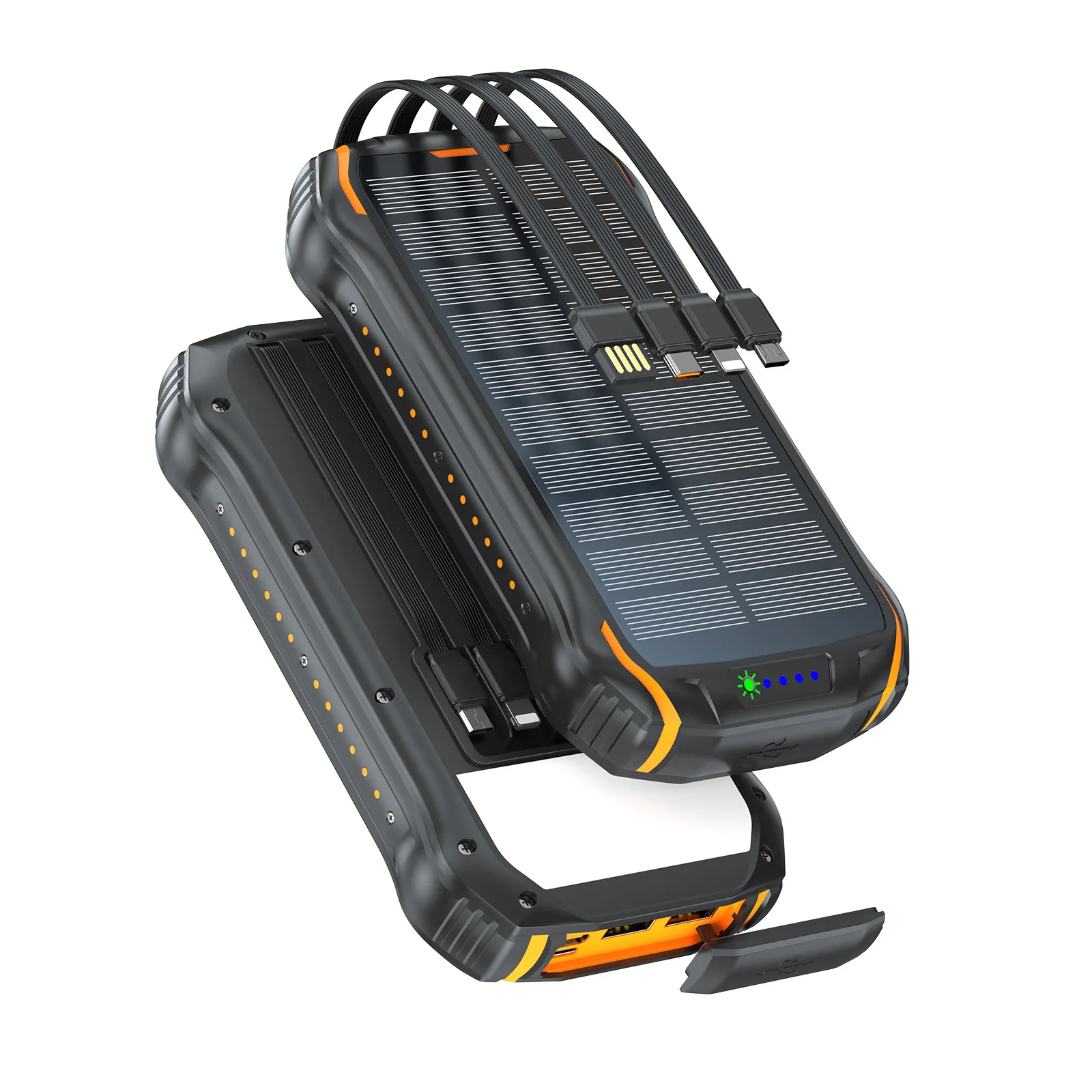 20000mAh Waterproof Solar Power Bank 22.5W Fast Charging External Battery Powerbank with Camping Light For Xiaomi iPhone Samsung