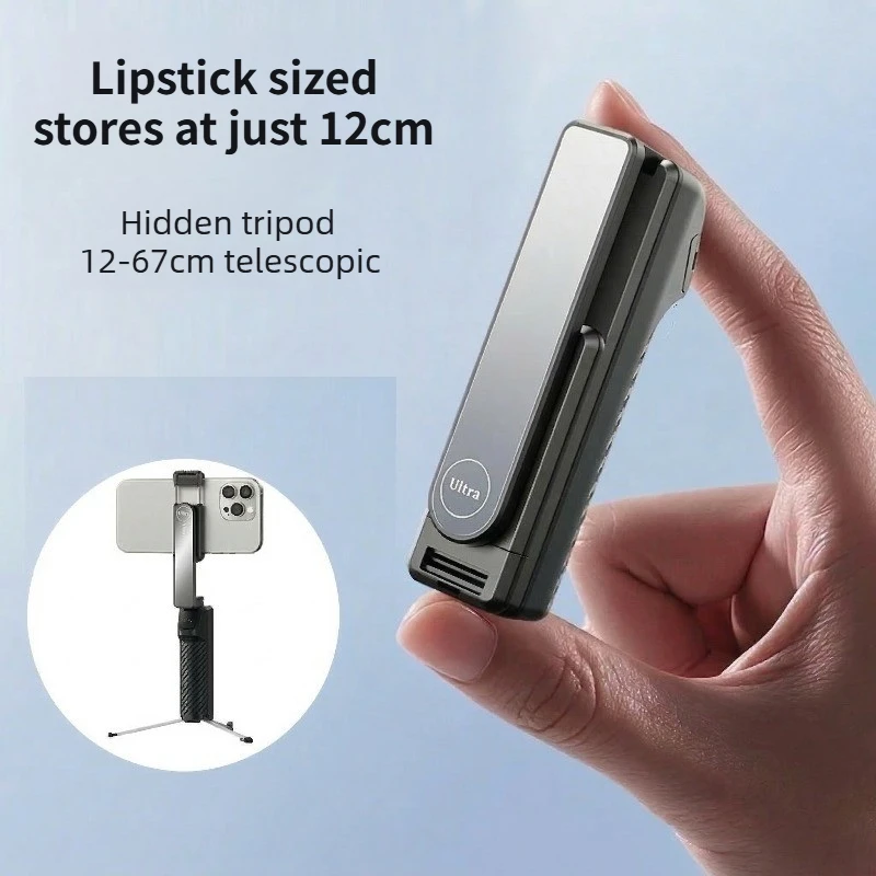 Pocket Foldable Selfie Stick Invisible Tripod Portable Travel Phone Mount 360 Rotation Wireless Bluetooth Shutter for Vlog Live