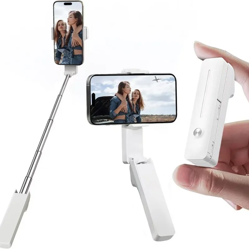 Handheld Bluetooth Selfie Stick Compact Portable Tripod Stand for Outdoor Live Stream Travel Extendable Mobile Phone Vlog Photo