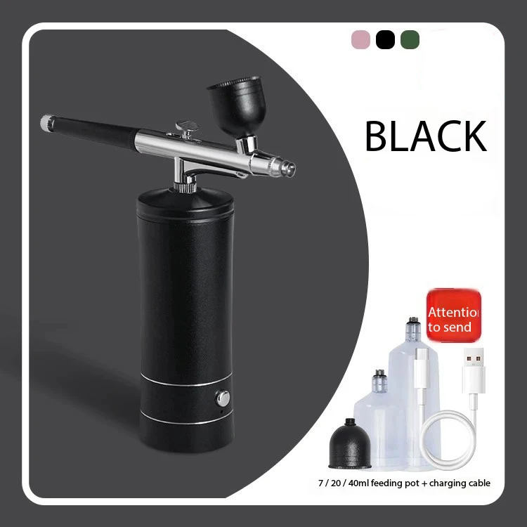 Portable Airbrush Set with Compressor, USB Charging, 0.3mm Nozzle for Painting, Tattooing, Manicure, Makeup and Model Coloring