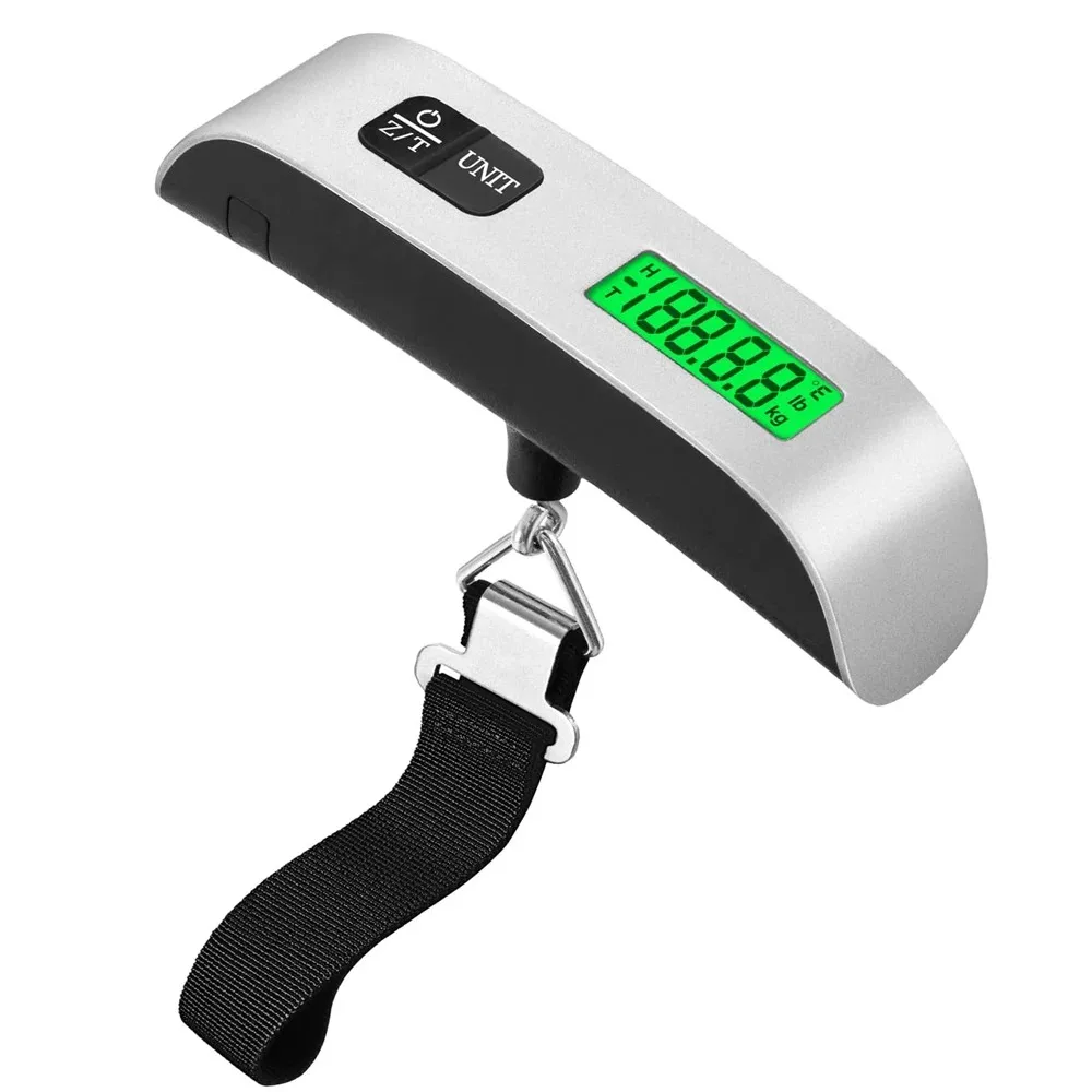 Digital Luggage Scale 110Lb Hanging Baggage Scale LCD Display Portable Suitcase Weighing Scale Travel Luggage Weight Scale