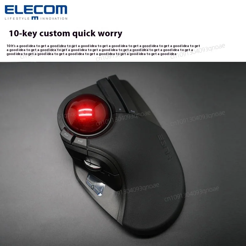 ELECOM Ergonomic Vertical Mouse Trackball Mouse Wireless Mouse 10 Programmable Buttons Office Laptop Custom PC For AutoCAD PS
