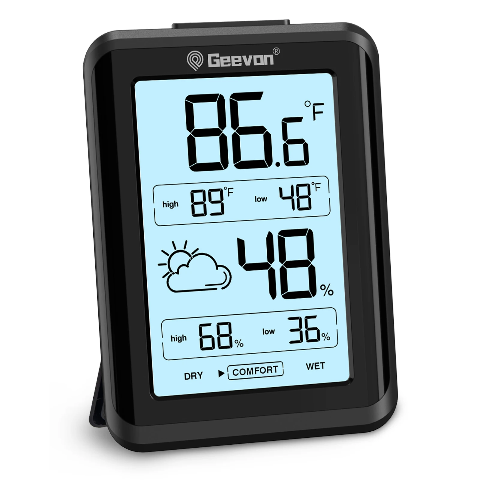 Room Temperature and Humidity Monitor, Digital Hygrometer, Indoor Thermometer, Weather Monitor