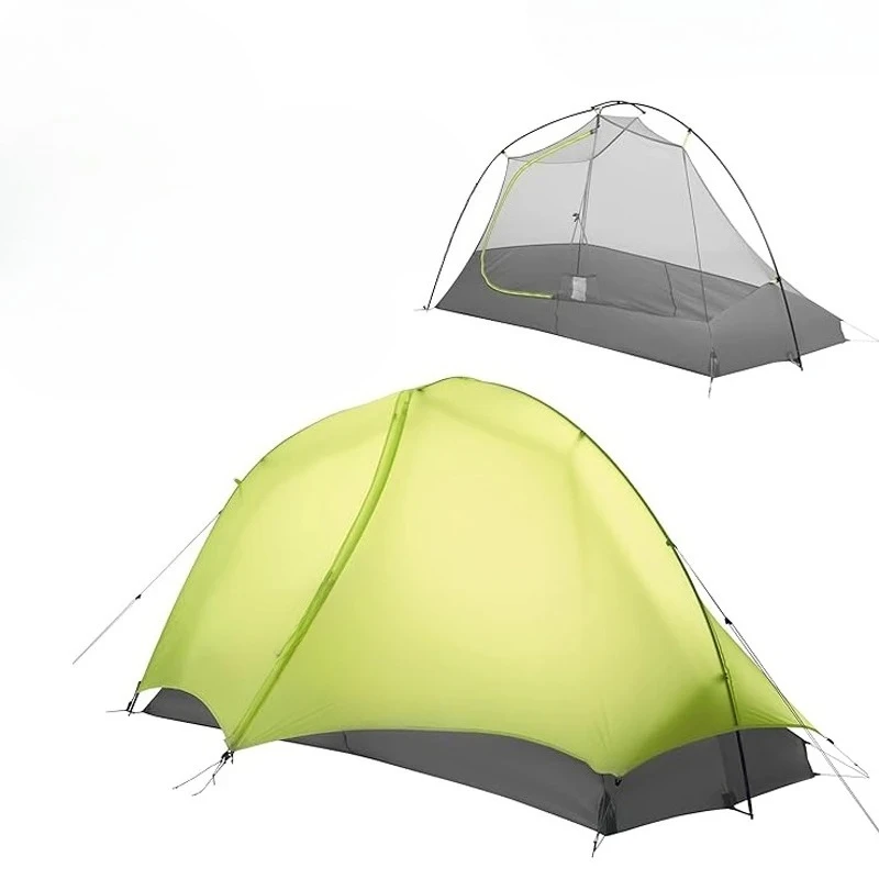 Camping Trail Ultralight 10D Nylon 1 Person Tent Outdoor Hiking Backpacking Waterproof Tent 3 Seasons