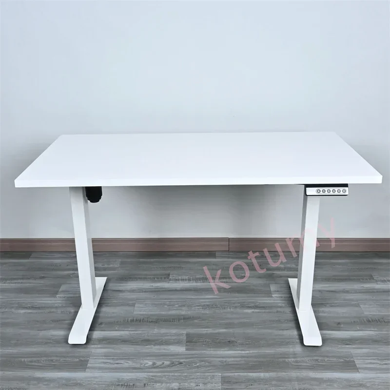Single Motor Height Adjustable Electric Standing Desk Frame Two-Stage Steel Automatic Lift Stand Up Desk with Smart Keyboard  EU