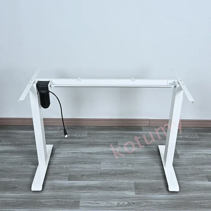 Single Motor Height Adjustable Electric Standing Desk Frame Two-Stage Steel Automatic Lift Stand Up Desk with Smart Keyboard  EU