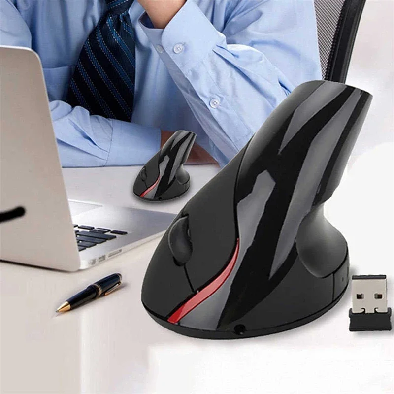 Ergonomic Vertical Mouse Wireless Rechargeable Gaming Computer Mice 1600 DPI USB Optical 5D 2.4G Mause For Gamer PC Laptop