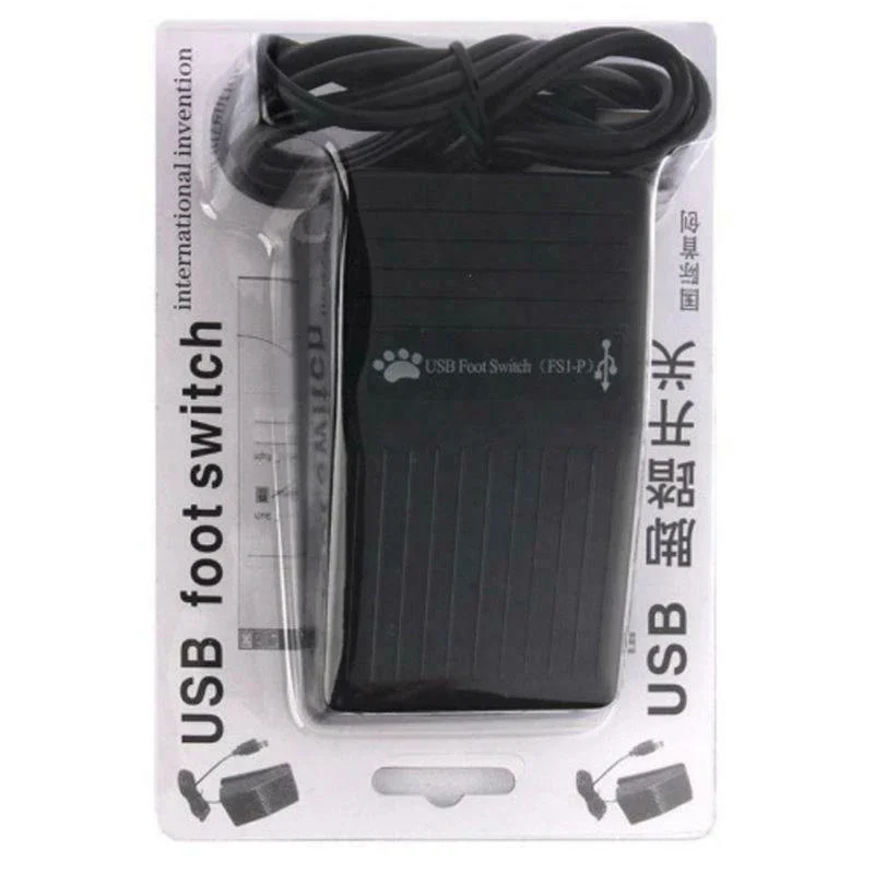New USB Foot Switch Keyboard Pedal for HID PC Computer USB Action Switch Control Pre-Program Key Functions Mouse PC Game Mouse