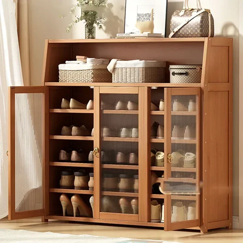 Transparent Wood Nordic Shoe Cabinet Vertical Vintage Narrow Shoe Cabinet Modern Indoor Organizador De Zapatos Home Furniture