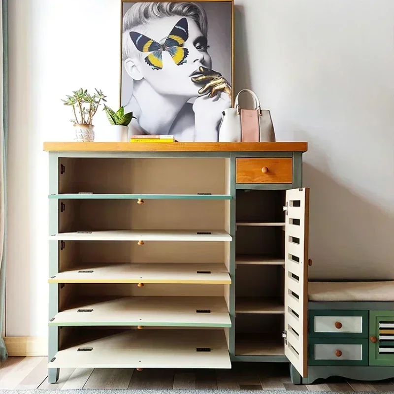 Cute Designs Shoe Cabinet Narrow Vertical Wooden Home Shoe Cabinet Organizer Storage Szafka Na Buty Furniture