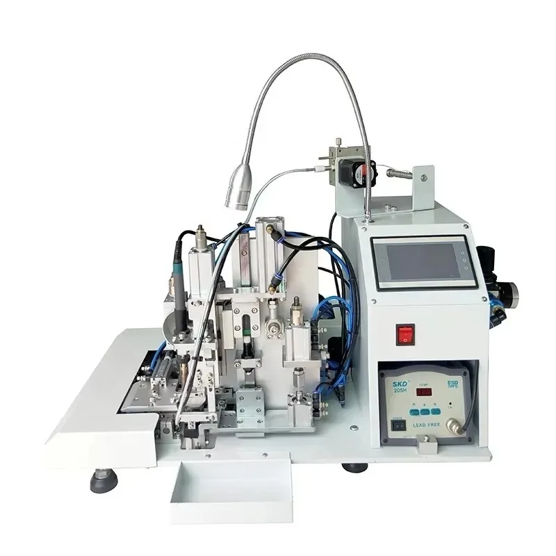 Semi Automatic USB Data Wire Cable Soldering Machine With Cutting and Stripping Functions