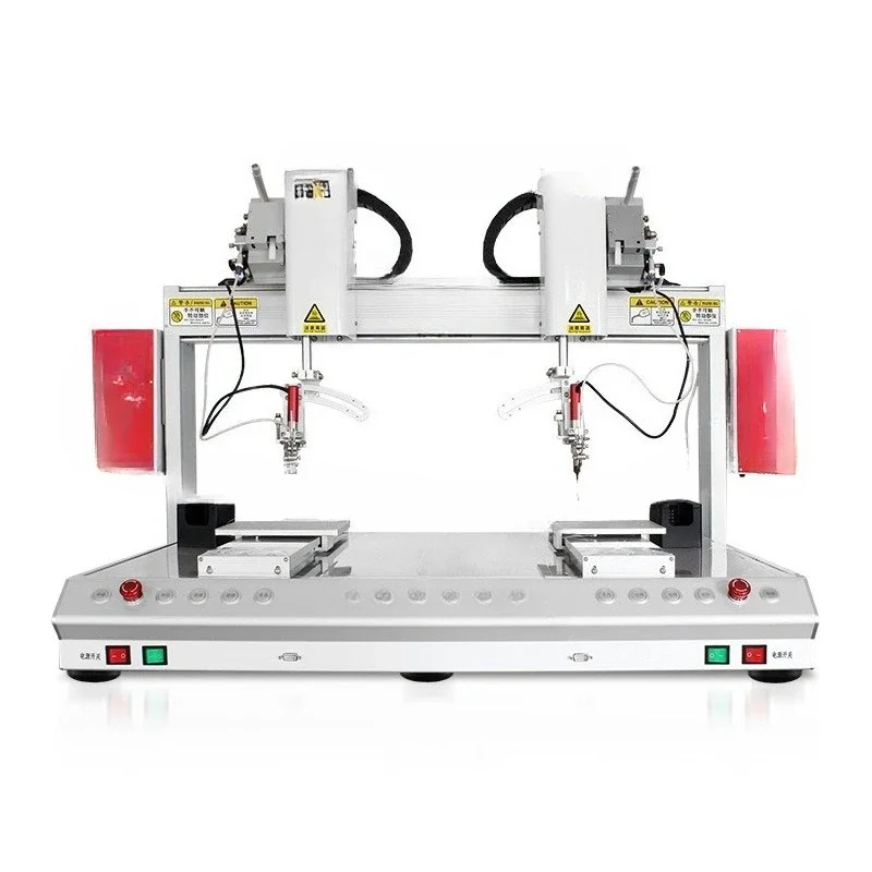 Double station double head automatic soldering machine usb data cable spot welding machine