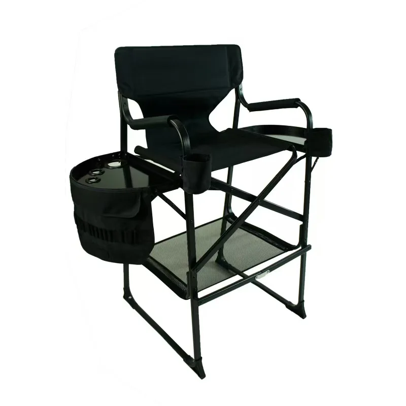 Foldable Aluminum Portable Makeup and Chair Bar Stool Travel Beauty Salon Makeup Artist Chair