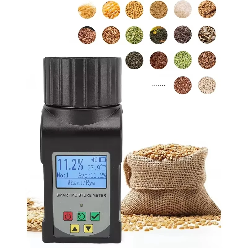 25 Kinds Grain Digital Moisture Meter Smart Grains Humidity Tester Grains Corn Coffee Wheat Seeds Hygrometer Moisture Analyzer