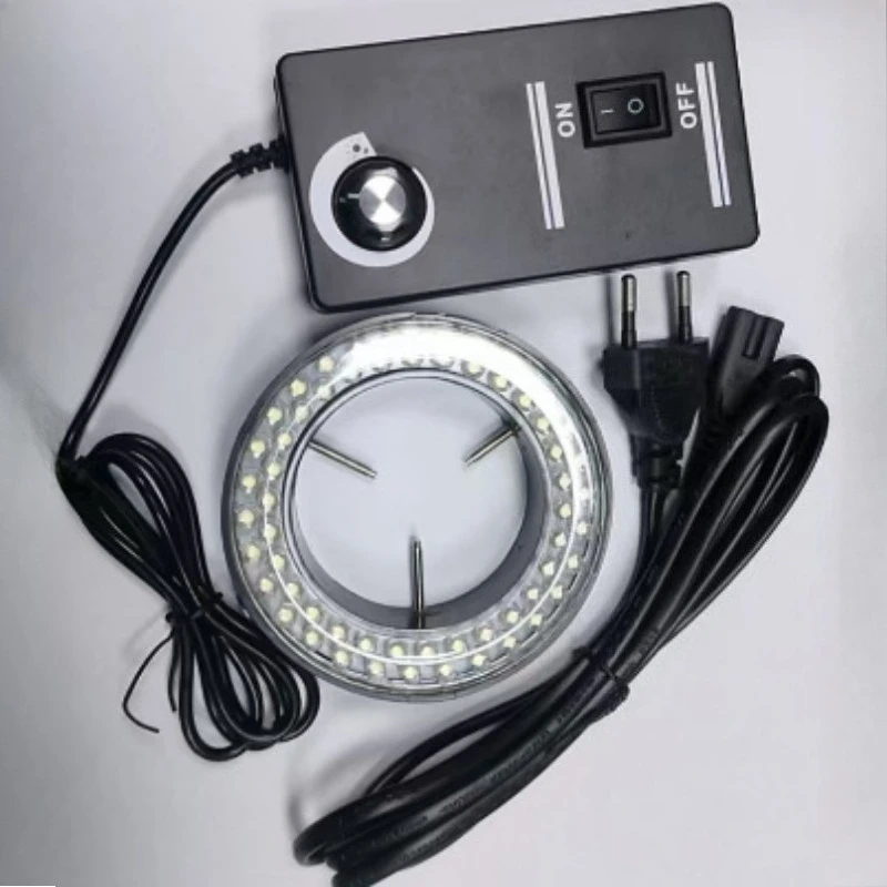 110V-220V Adjustable LED Ring Microscope LED Light illuminator Lamp Industry Stereo Trinocular Video Camera Lens Microscopio