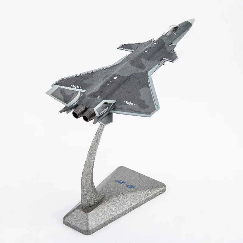 J20 1/144 Scale Metal Model airplane (including base) Scale model Home placement, collection and decoration  Creative gift
