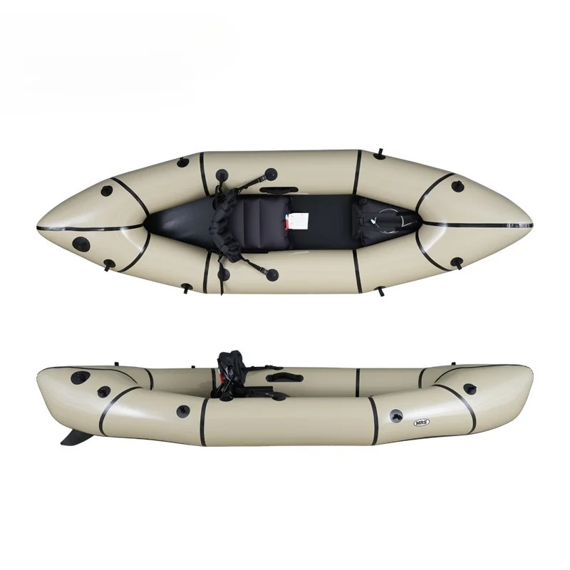 Kayaking Straw Boat Single Adventure Backpack Fishing Boat Portable Inflatable Rubber Straw Boat