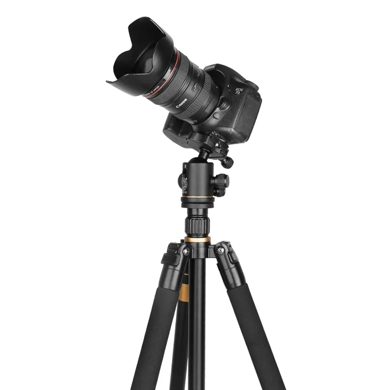 Load AluminumTripod Monopod Flexible Travel Tripod Stand With Damping Ball Head for Digital Dslr Video Camera