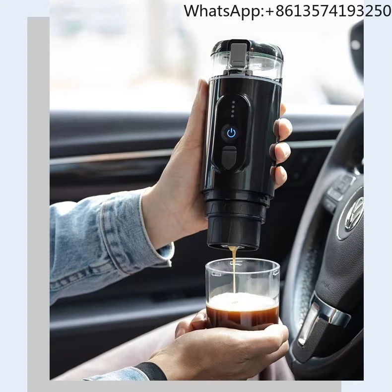 2024 Rechargeable Electric Espresso Coffee Maker Portable Mini Capsule Machine with Heating Function for Outdoor & Car Use