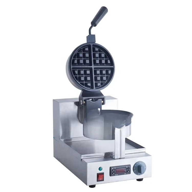 Coffee Shop Hot Selling Commerical Mini Waffle Machine Rotating Waffle Maker With Metering Temperature Display
