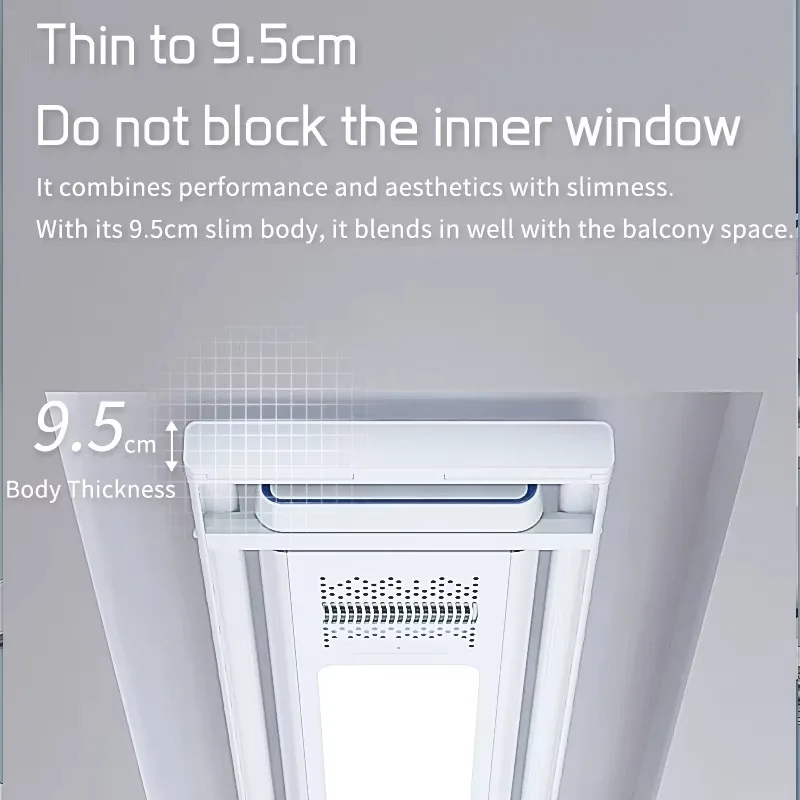 Automatic Ceiling Laundry Foldable Clothes Drying Rack with LED Light Indoor Balcony Electric UV Dryer for Home