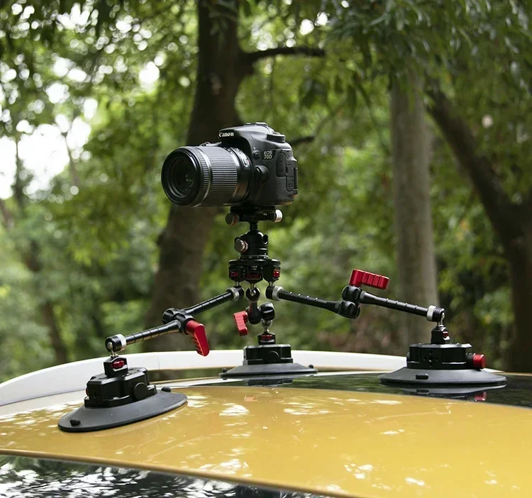 Customized design adjustable photography stabilizer ball head tripod car suction cup