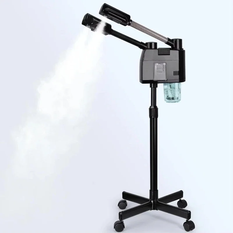 Hot Cold Mist Steamer Fast Spray Ozone Evaporator Black Steamer Digital LCD Beauty Salon Spa