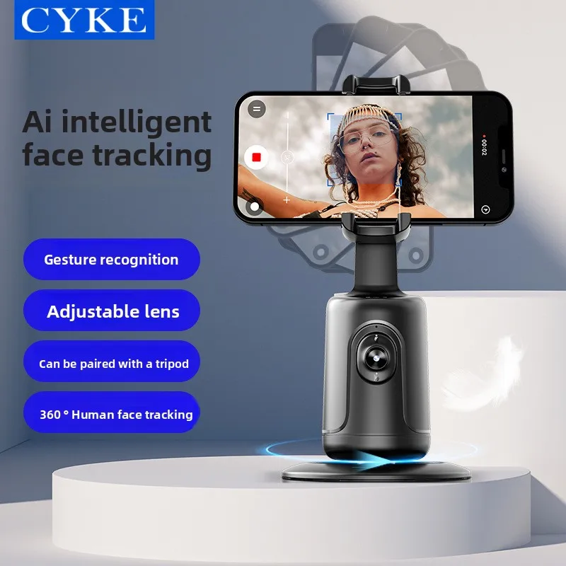 For Face Tracking AI Stabilizer Gimbal Foldable Selfie Stick Live Streaming Phone Holder Desktop Lazy Tripod