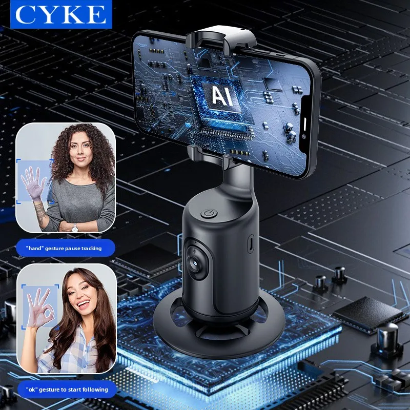 For Face Tracking AI Stabilizer Gimbal Foldable Selfie Stick Live Streaming Phone Holder Desktop Lazy Tripod