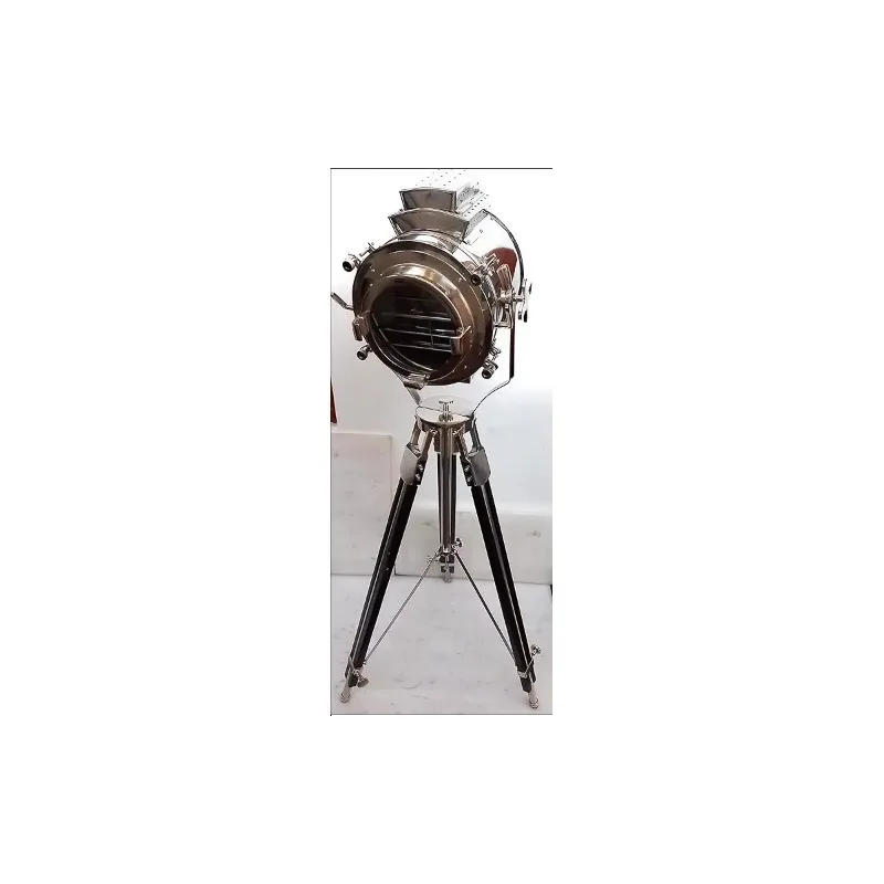 Retro Spotlight Floor Lamp 75" Tripod Mounted Chrome Searchlight Modern Designer Office Home Large Light